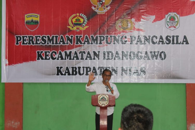 Bupati Nias Resmikan Kampung Pancasila Kecamatan Idanogawo