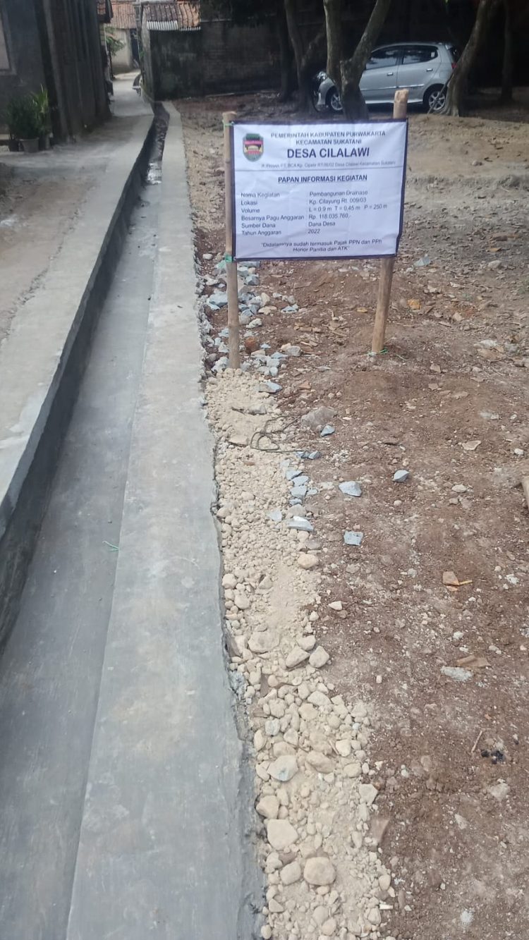 INI PERNYATAN KADES CILALAWI DENDEN SYARIFUDIN,LAKSANAKAN PENGERJAAN DRINESE SESUAI PROSEDUR