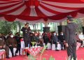Kapolres Probolinggo Pimpin Upacara Penurunan Bendera Merah Putih Pada Hari Kemerdekaan RI Ke-77