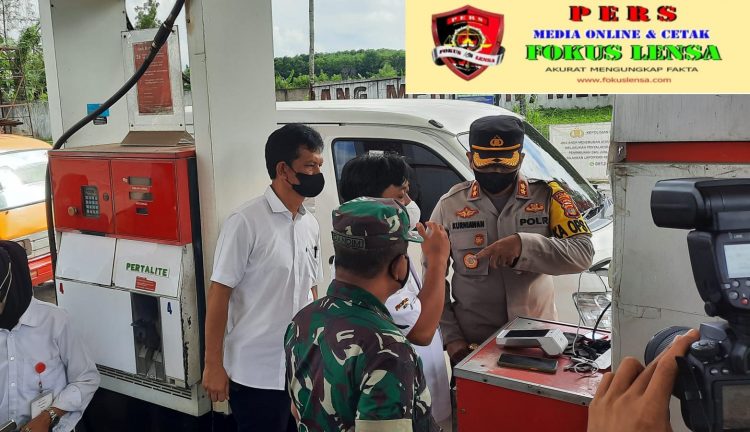 Pastikan BBM aman, Kapolres Lampung Utara bersama Dandim 0412 sidak ke SPBU