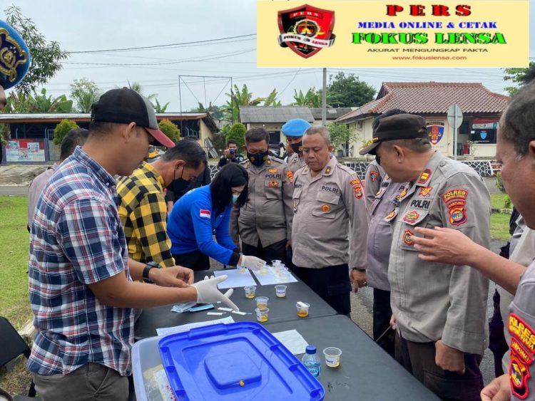 Puluhan Perwira Polres Lampung Utara Mendadak Dites Urine