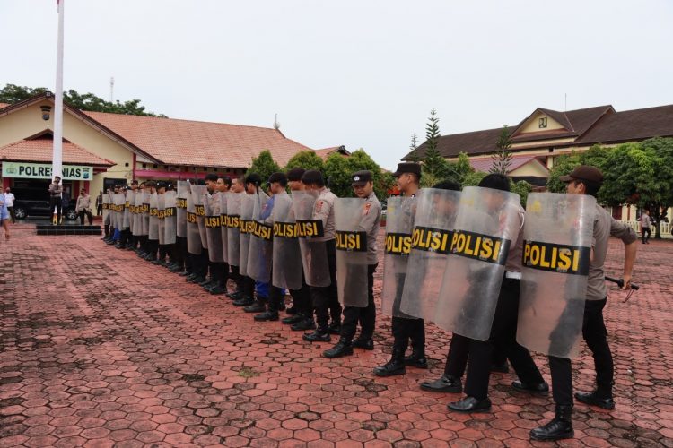 Gelar Latihan Dalmas, Polres Nias Antisipasi Dampak Kenaikan Harga BBM