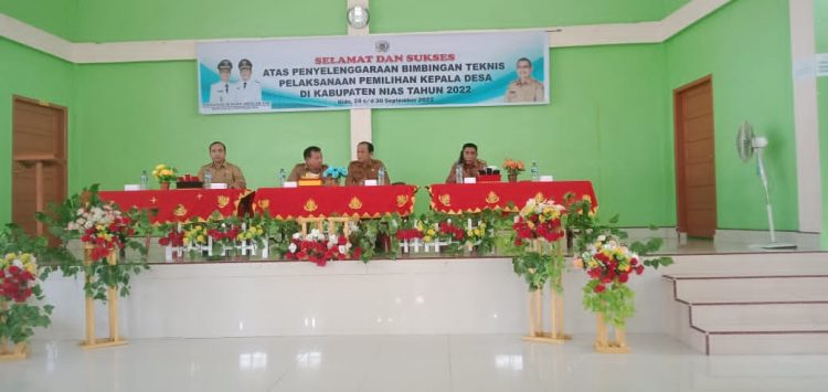 Pemkab Nias Laksanakan Bimtek Pelaksanaan Pemilihan Kepala Desa Tahun 2022