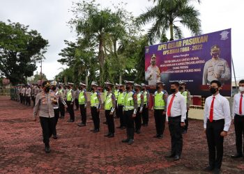 Polres Nias Laksanakan Apel Gelar Pasukan Operasi Zebra Toba Tahun 2022
