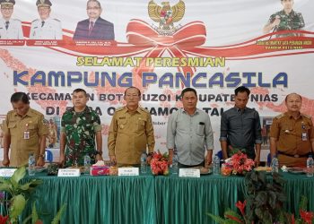 Wakil Bupati Nias Meresmikan Kampung Pancasila Di Wilayah Kecamatan Botomozoi Tahun 2022