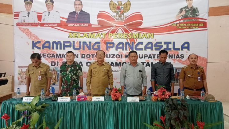 Wakil Bupati Nias Meresmikan Kampung Pancasila Di Wilayah Kecamatan Botomozoi Tahun 2022