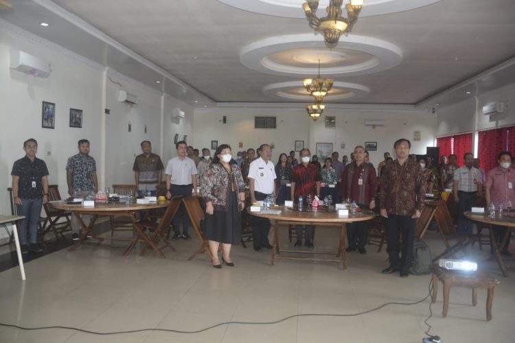 Bupati Nias Hadiri Rakor Penanggulangan Kemiskinan Dan Pendataan Awal Registrasi Sosial (REGSOSEK) Kab. Nias Tahun 2022