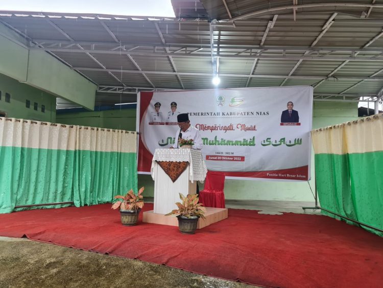 Wakil Bupati Nias Hadiri Acara Peringatan Maulid Nabi Muhammad SAW Tahun 1444 H/2022 M