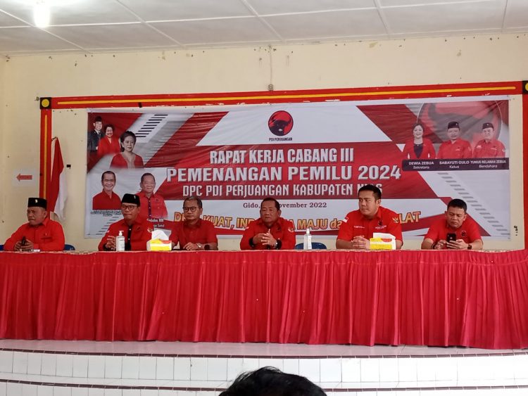 PDI Perjuangan Kab. Nias Gelar Rakercab III Targetkan Partai Menang di Pemilu 2024