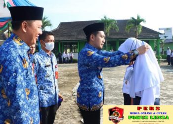 Ardian Menjadi Inspektur Upacara di UPTD SMP 1 Abung Selatan