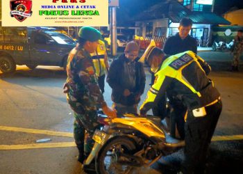 Antisipasi gangguan Kamtibmas, Polres Lampung Utara menggelar patroli gabungan Jelang Akhir Tahun