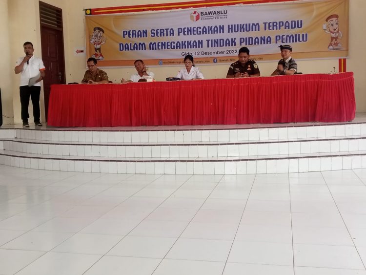 Maksimalkan Peran dan Fungsi Sentra Penegakan Hukum Terpadu, Bawaslu Kab. Nias Gelar Rakor