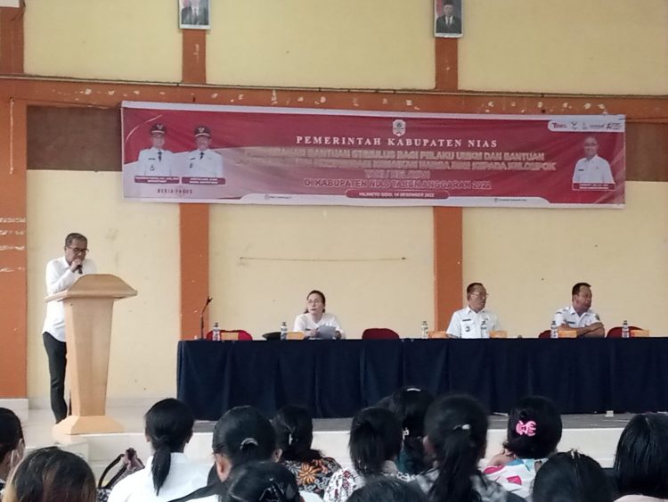 Pemkab Nias Serahkan Bantuan Stimulus Bagi Pelaku UMKM dan BLT BBM Kepada Kelompok Tani/Nelayan