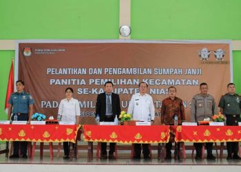 Wabup Nias Hadiri Pelantikan PPK Se- Kabupaten Nias Pemilu Tahun 2024