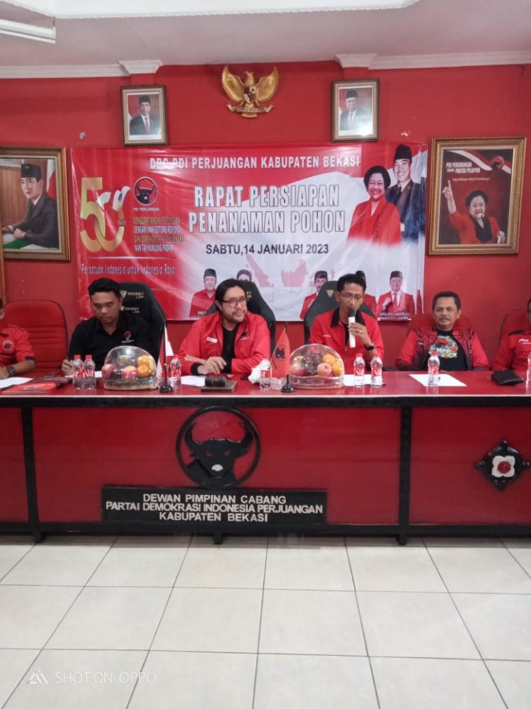 DPC PDI-PERJUANGAN Kabupaten Bekasi Gelar Rapat Persiapan Penanaman Pohon