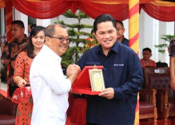 Wali Kota Gunungsitoli Sampaikan Berbagai Harapan Pembangunan Kepada Erick Thohir