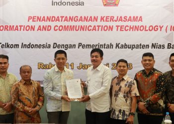 Bupati Nias Barat Tandatangani Kesepakatan Bersama Dengan PT. Telkom Witel Sumut