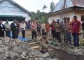 Bupati Nias Barat Hadiri Syukuran Tahun Baru Dan Peletakan Batu Pertama Mess Gereja ONKP