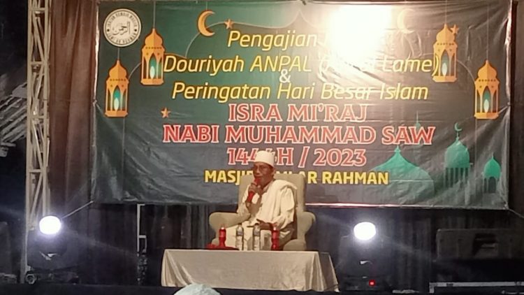 Warga Kp.Lame Desa Taban Peringati Acara ISRA MI’RAJ Nabi MUHAMMAD SAW 1444 Hijriah” Di Masjid Ar-Rahman