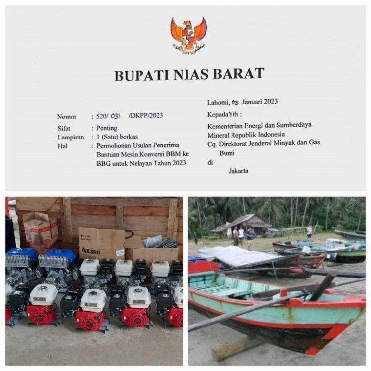 Peduli Kesejahteraan Nelayan, Bupati Nias Barat Kembali Usulkan Bantuan Konversi BBM ke BBG