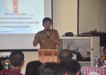 Bupati Nias Barat Hadiri Musrenbang RKPD TA 2024 di Kecamatan Mandrehe