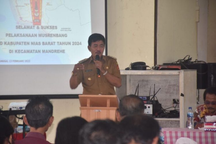 Bupati Nias Barat Hadiri Musrenbang RKPD TA 2024 di Kecamatan Mandrehe