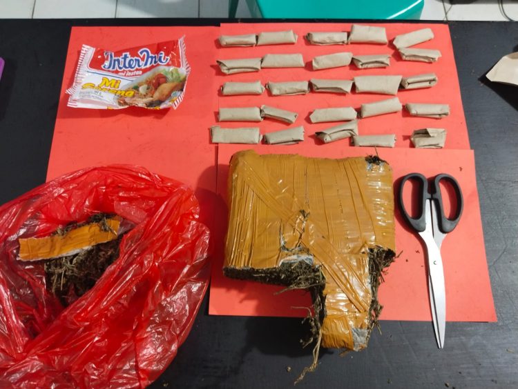 Diduga Pengedar Ganja, Dua Tersangka Ringkus Satres Narkoba Polres Lampung Utara