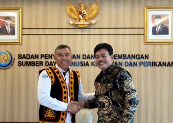 Tingkatkan SDM Di Bidang Kelautan Dan Perikanan, Bupati Nias Barat Temui Kepala BRSDM Kementerian Kelautan Dan Perikanan