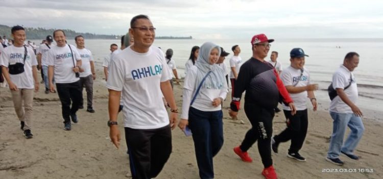 Gerak Jalan Sehat BUMN Diselenggarakan Pada Kawasan Wisata di Perkampungan Gunungsitoli Idanoi