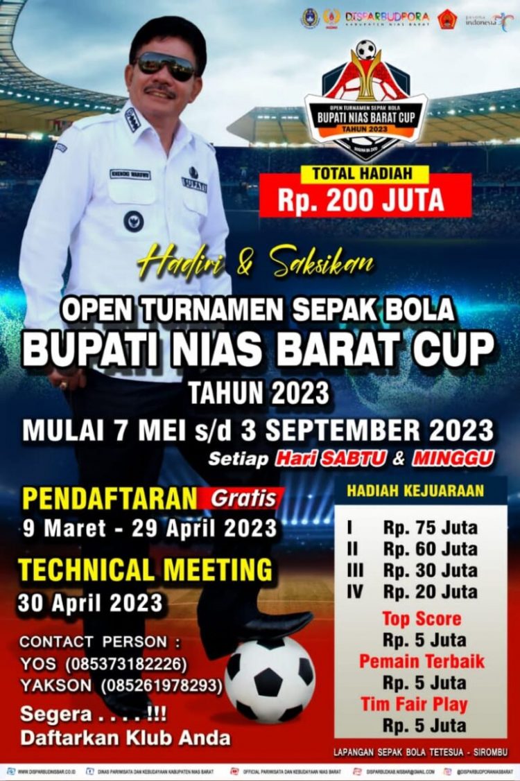 Event Bupati Cup dan FPA 2023, Khenoki Waruwu : Jadi Multi Efek Ekonomi