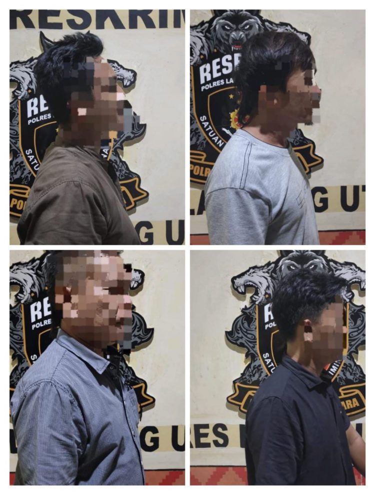 Empat Orang Terduga Pelaku Pemerasan Sopir Truck, Di Amankan Polisi