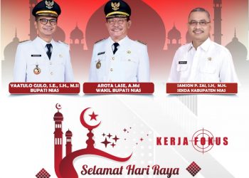 Pemerintah Kabupaten Nias Mengucapkan Selamat Hari Raya Idul Fitri 1444 H/2023 M  Minal Aidin Wal Faizin
