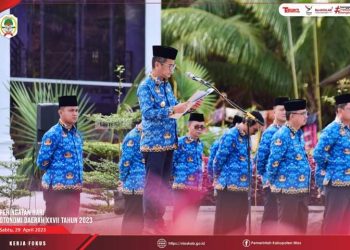 Pemkab Nias Gelar Upacara Peringatan Hari Otonomi Daerah Ke XXVII Tahun 2023