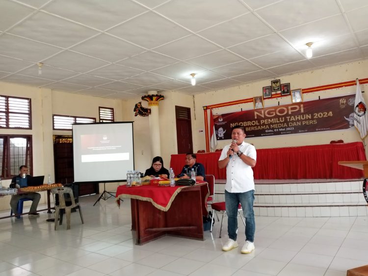 Sebarkan Informasi Kepada Publik, KPU Nias Gelar NGOPI Bersama Media Dan Pers