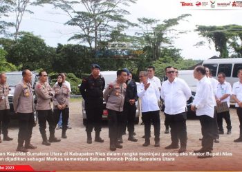 Kapoldasu Tinjau Gedung Kantor Bupati Nias Jadikan Markas Sementara Satuan Brimob