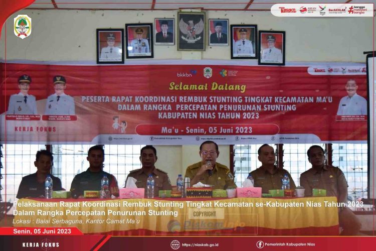 PELAKSANAAN REMBUK STUNTING TINGKAT KECAMATAN MA’U TAHUN 2023 DAN PENYALURAN BANTUAN CADANGAN PANGAN PEMERINTAH