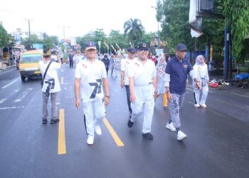 Hut ke-77, Pemda Lampung Utara Gelar Jalan Sehat, Senam Bersama dan Donor Darah