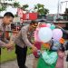 Kejutan Tahun Ajaran Baru, Kapolres bersama Ketua YKB Cabang Nias Sambut Murid TK Kemala Bhayangkari 16 Nias