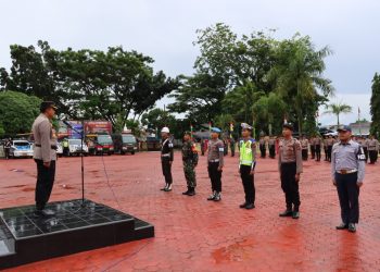 Kapolres Nias Pimpin Apel Gelar Pasukan Operasi Patuh Toba – 2023
