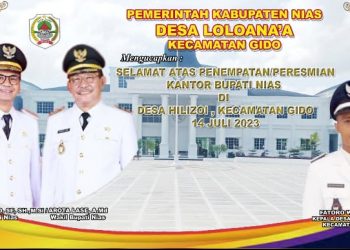 Pemerintah Kabupaten Nias Desa Lōlōana’a   Mengucapkan   Selamat & Sukses atas Peresmian Kantor Bupati Nias