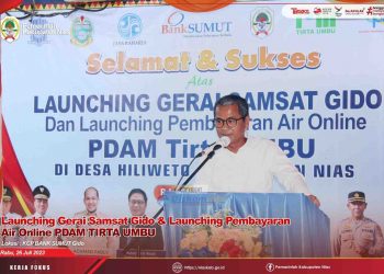 LAUNCHING LAYANAN E-PDAM DAN PEMBUKAAN GERAI SAMSAT DI PT. BANK SUMUT KCP GIDO