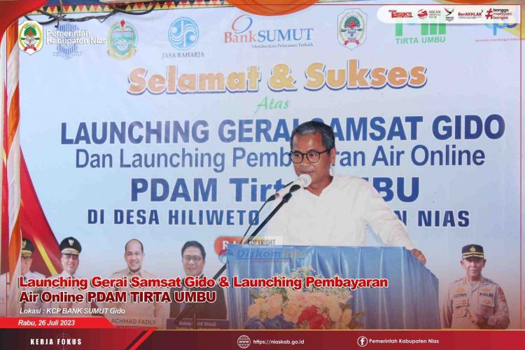 LAUNCHING LAYANAN E-PDAM DAN PEMBUKAAN GERAI SAMSAT DI PT. BANK SUMUT KCP GIDO