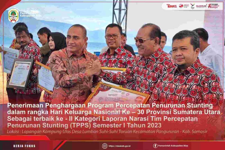 KAB. NIAS TERIMA PIAGAM PENGHARGAAN TERBAIK II KATEGORI LAPORAN NARASI TPPS SEMESTER I TAHUN 2023