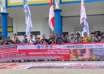 Perihatin Dengan Maraknya Peredaran Obat Tramadol di Tangerang, Puluhan Aktifis Turun Kejalan