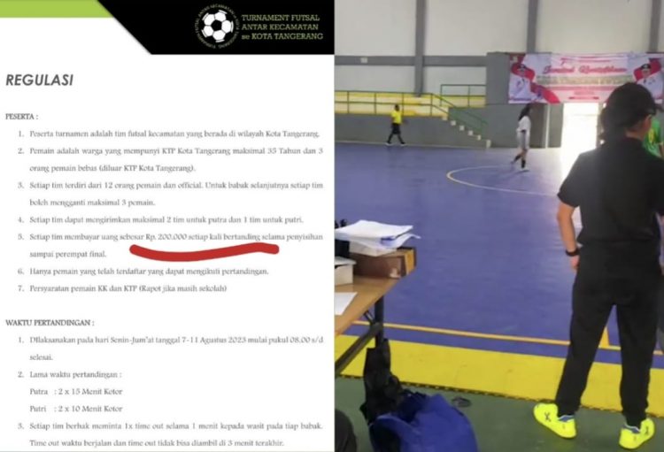 Liga Futsal Tarkam Kecamatan Diduga Dipungut Biaya, Begini Kata Kadispora