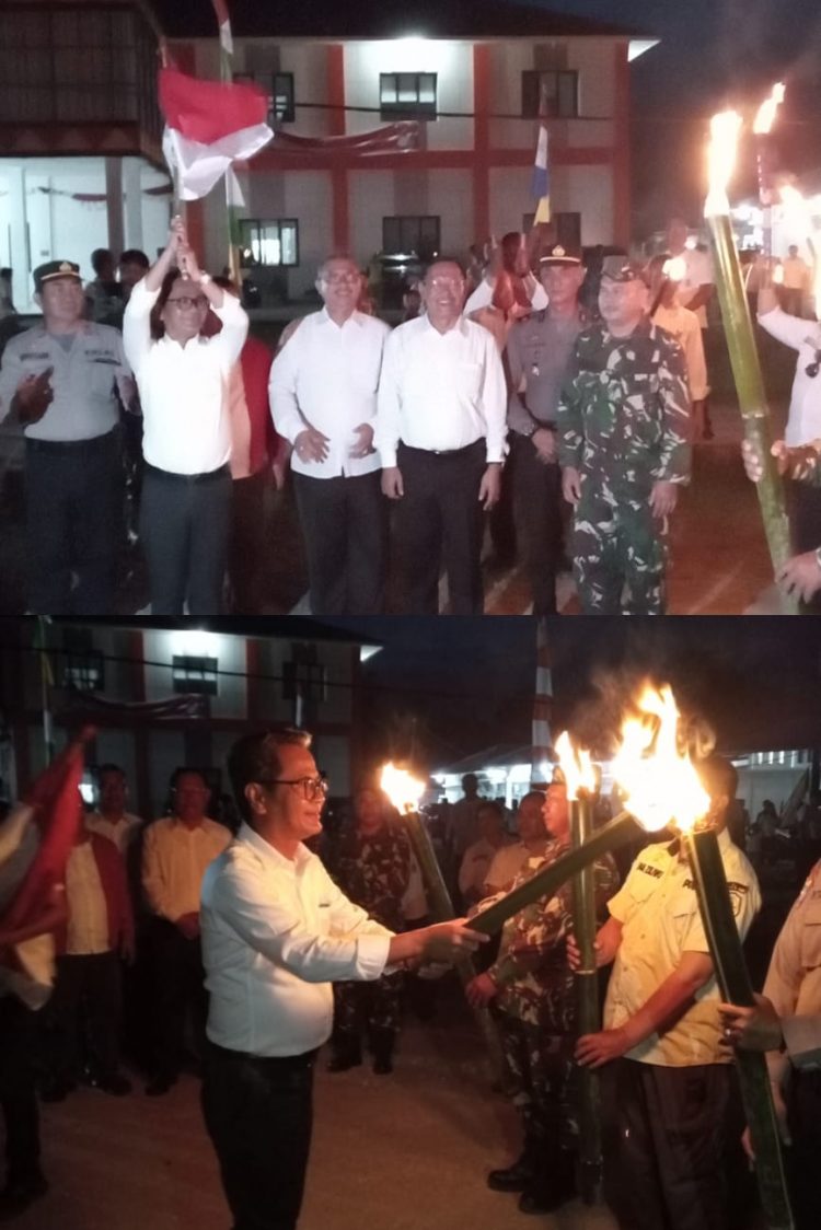 Bupati Nias Lepaskan Ribuan Peserta Pawai Obor