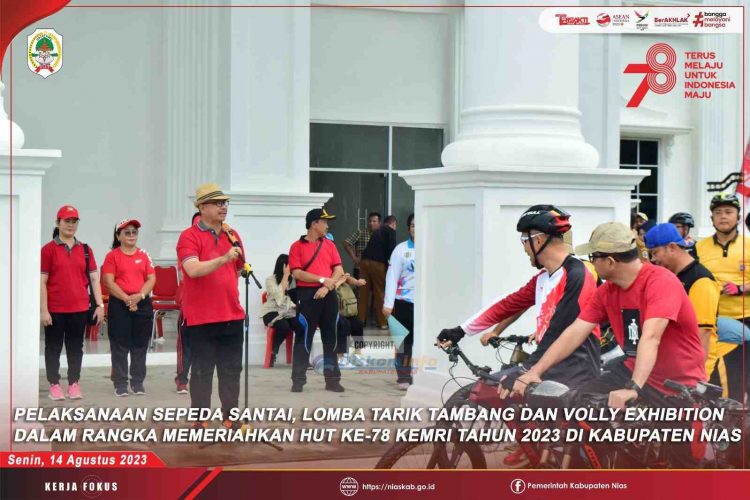 MERIAHKAN HUT KE-78 KEMRI TAHUN 2023 PEMKAB NIAS LAKSANAKAN SEPEDA SANTAI