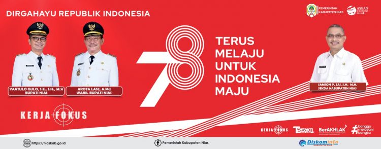 Pemerintah Kabupaten Nias Mengucapkan Selamat HUT Kemri Ke 78 Tahun 2023