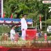 UPACARA PENURUNAN BENDERA MERAH PUTIH BERLANGSUNG KHIDMAT, WAKIL BUPATI NIAS BERTINDAK SEBAGAI INSPEKTUR UPACARA