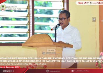 Dukung Pelaku UMKM, Pemkab Nias Lakukan Sosialisasi Perizinan Berbasis Resiko